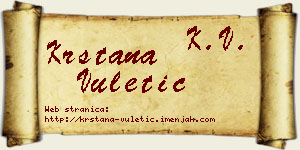 Krstana Vuletić vizit kartica